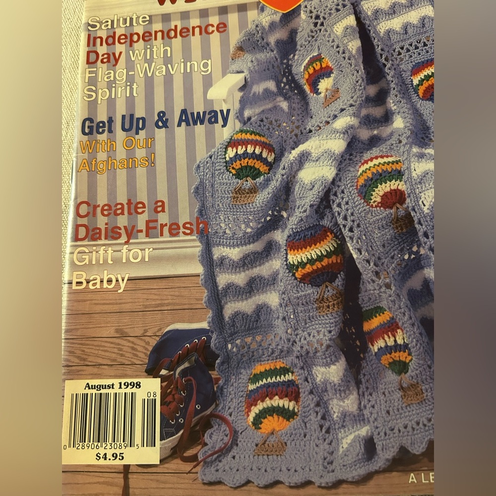 Vintage Red Heart Yarns ‘Crochet With Heart’ Magazine Issue August 1998 - Picture 2 of 5